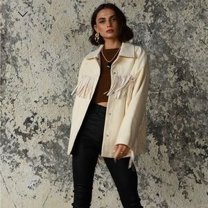 12th Tribe - Piper Bone Fringe Jacket